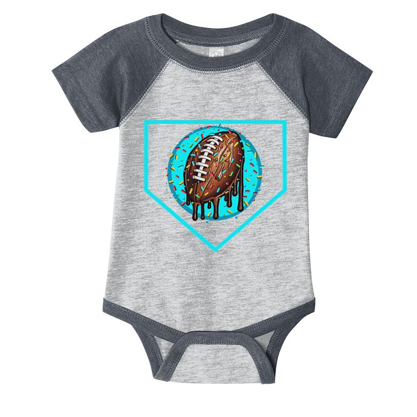 Football Home Plate Drip Ice Cream Football Infant Baby Jersey Bodysuit