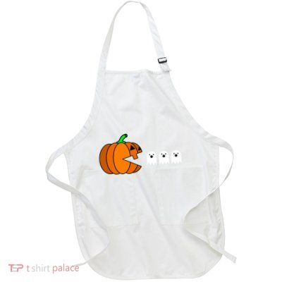 Funny Halloween Pumpkin Eating Ghost Gamer Apron