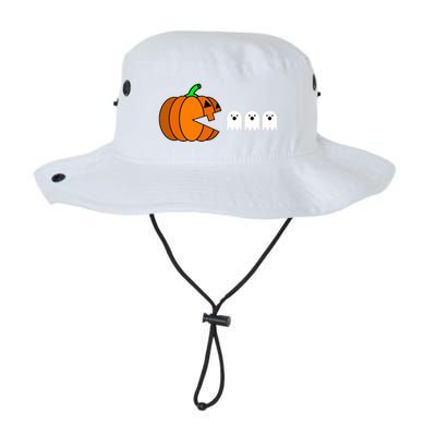 Funny Halloween Pumpkin Eating Ghost Gamer Bucket Hat