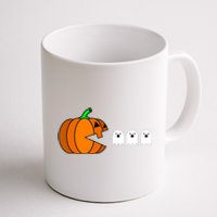 Funny Halloween Pumpkin Eating Ghost Gamer Coffee Mug