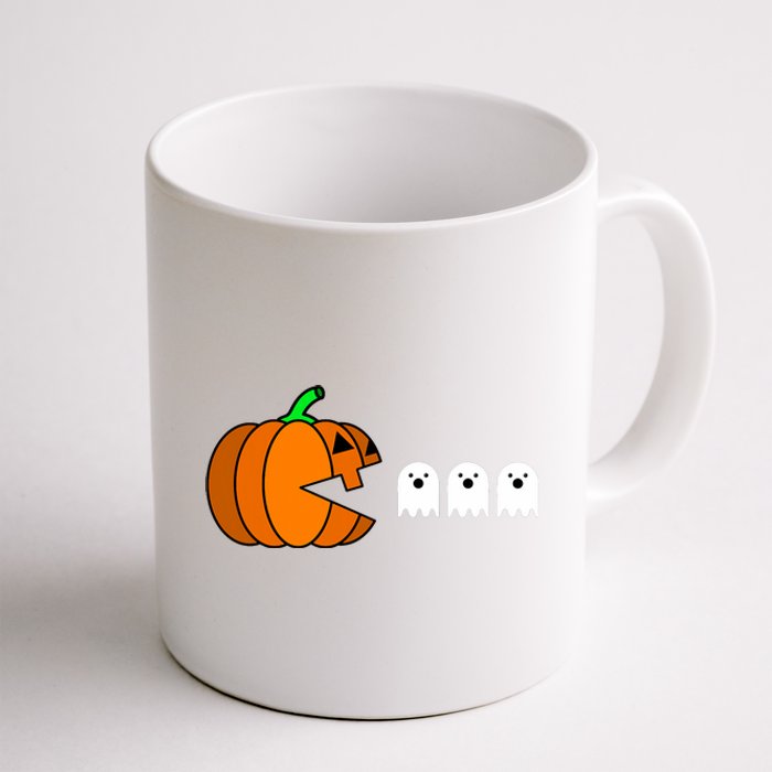 Funny Halloween Pumpkin Eating Ghost Gamer Coffee Mug