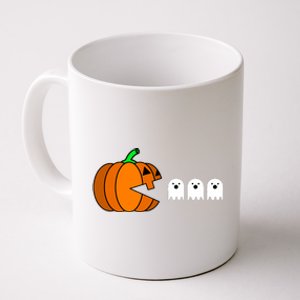 Funny Halloween Pumpkin Eating Ghost Gamer Coffee Mug