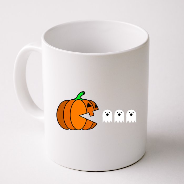 Funny Halloween Pumpkin Eating Ghost Gamer Coffee Mug