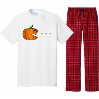 Funny Halloween Pumpkin Eating Ghost Gamer Pajama Set