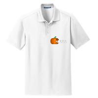 Funny Halloween Pumpkin Eating Ghost Gamer Dry Zone Grid Polo