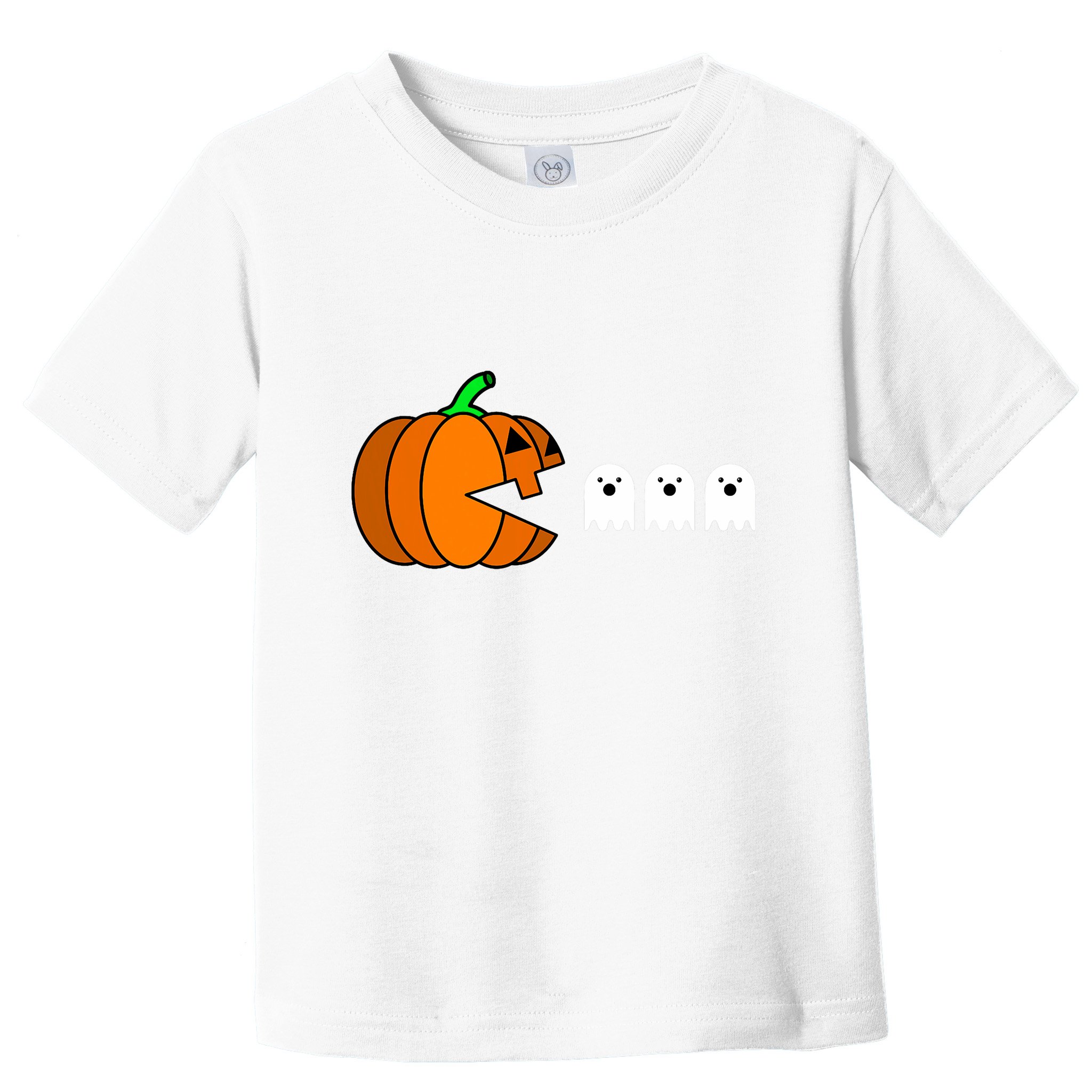 Funny Halloween Pumpkin Eating Ghost Gamer Toddler T-Shirt