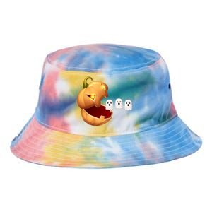 Funny Halloween Pumpkin Eating Ghost Tie Dye Newport Bucket Hat