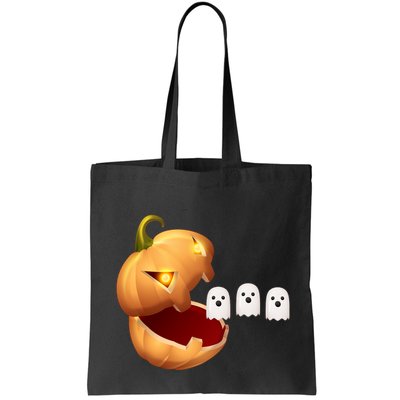 Funny Halloween Pumpkin Eating Ghost Bag