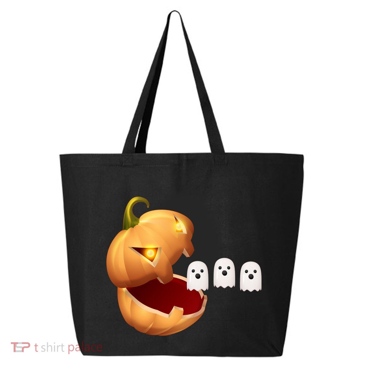 Funny Halloween Pumpkin Eating Ghost 25L Jumbo Tote