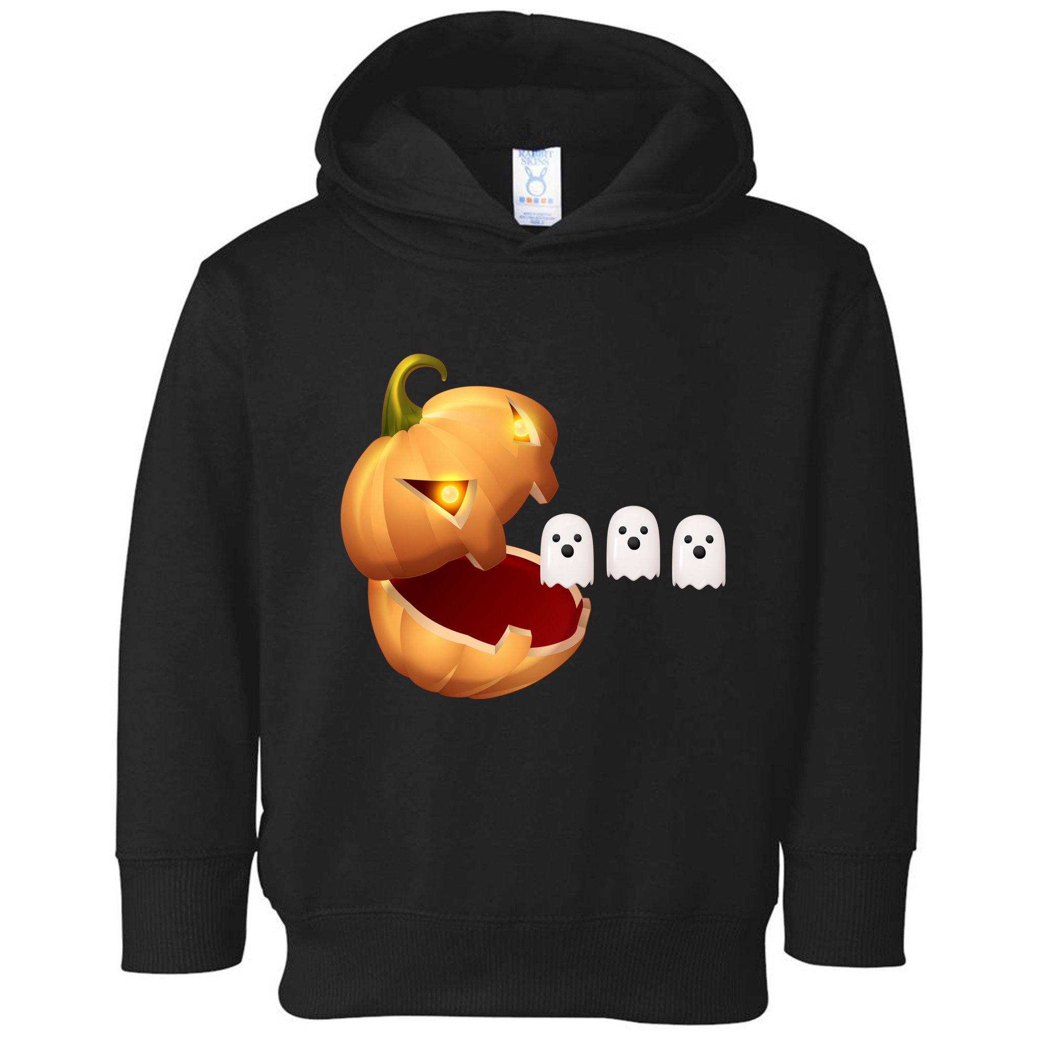 Funny Halloween Pumpkin Eating Ghost Toddler Hoodie