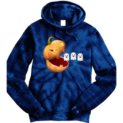 Funny Halloween Pumpkin Eating Ghost Tie Dye Hoodie