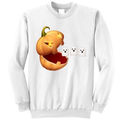 Funny Halloween Pumpkin Eating Ghost Sweatshirt