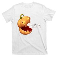 Funny Halloween Pumpkin Eating Ghost T-Shirt