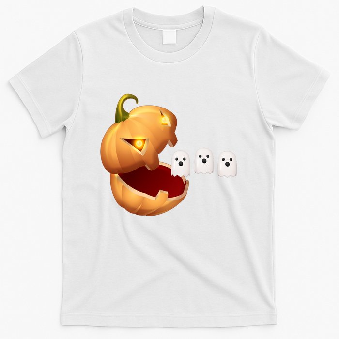 Funny Halloween Pumpkin Eating Ghost T-Shirt