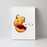 Funny Halloween Pumpkin Eating Ghost Canvas