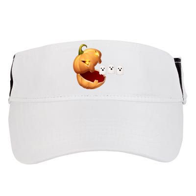 Funny Halloween Pumpkin Eating Ghost Adult Drive Performance Visor