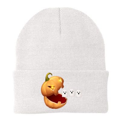 Funny Halloween Pumpkin Eating Ghost Knit Cap Winter Beanie