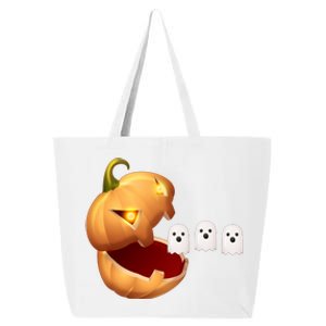 Funny Halloween Pumpkin Eating Ghost 25L Jumbo Tote