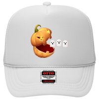 Funny Halloween Pumpkin Eating Ghost Trucker Hat