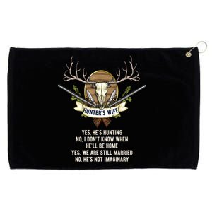 Funny Husband Partner Gone Awol Hunting Poem Hunt Wife Gift Grommeted Golf Towel