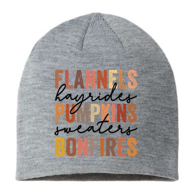 Flannels Hayrides Pumpkins Vintage Sweaters Bonfires Autumn Sustainable Beanie