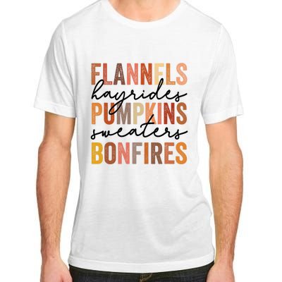 Flannels Hayrides Pumpkins Vintage Sweaters Bonfires Autumn Adult ChromaSoft Performance T-Shirt