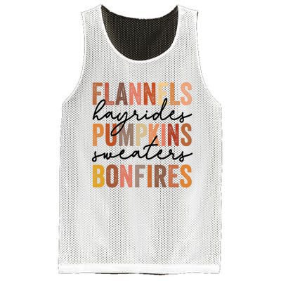 Flannels Hayrides Pumpkins Vintage Sweaters Bonfires Autumn Mesh Reversible Basketball Jersey Tank