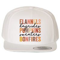 Flannels Hayrides Pumpkins Vintage Sweaters Bonfires Autumn Wool Snapback Cap