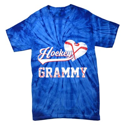 Family Hockey Player Funny Gift Hockey Grammy Gift Tie-Dye T-Shirt