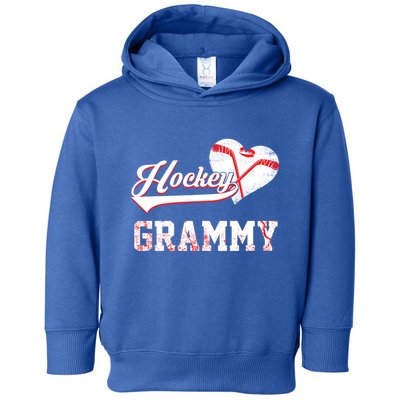Family Hockey Player Funny Gift Hockey Grammy Gift Toddler Hoodie