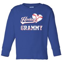 Family Hockey Player Funny Gift Hockey Grammy Gift Toddler Long Sleeve Shirt