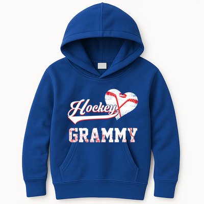 Family Hockey Player Funny Gift Hockey Grammy Gift Kids Hoodie