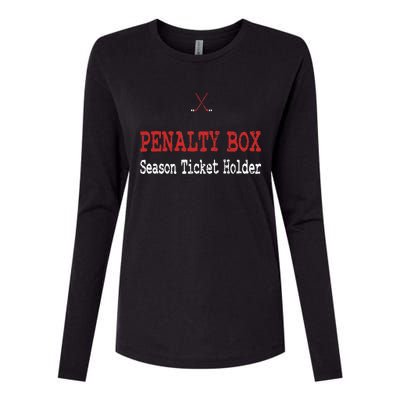 Funny Hockey Player Penalty Box Hockey Womens Cotton Relaxed Long Sleeve T-Shirt