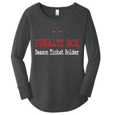 Funny Hockey Player Penalty Box Hockey Women's Perfect Tri Tunic Long Sleeve Shirt