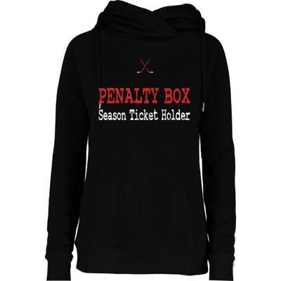 Funny Hockey Player Penalty Box Hockey Womens Funnel Neck Pullover Hood