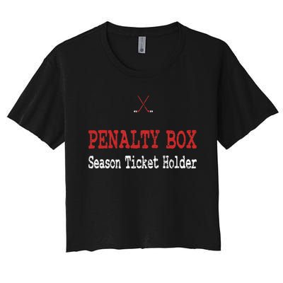 Funny Hockey Player Penalty Box Hockey Women's Crop Top Tee