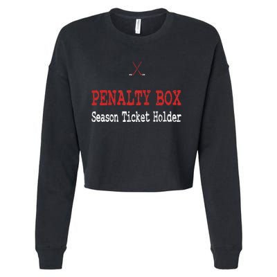 Funny Hockey Player Penalty Box Hockey Cropped Pullover Crew