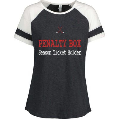 Funny Hockey Player Penalty Box Hockey Enza Ladies Jersey Colorblock Tee