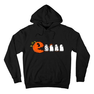 Funny Halloween Pumpkin Ghosts Retro Gamer Hoodie