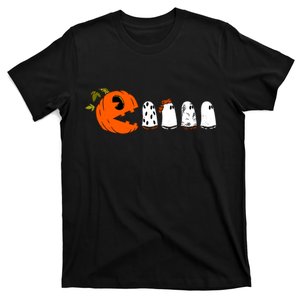 Funny Halloween Pumpkin Ghosts Retro Gamer T-Shirt