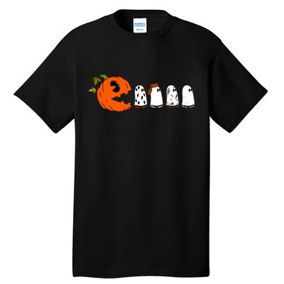 Funny Halloween Pumpkin Ghosts Retro Gamer Tall T-Shirt