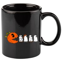 Funny Halloween Pumpkin Ghosts Retro Gamer 11oz C Handle Ceramic Mug