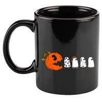 Funny Halloween Pumpkin Ghosts Retro Gamer 11oz C Handle Ceramic Mug