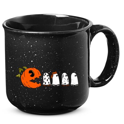 Funny Halloween Pumpkin Ghosts Retro Gamer 15oz Campfire Ceramic Mug