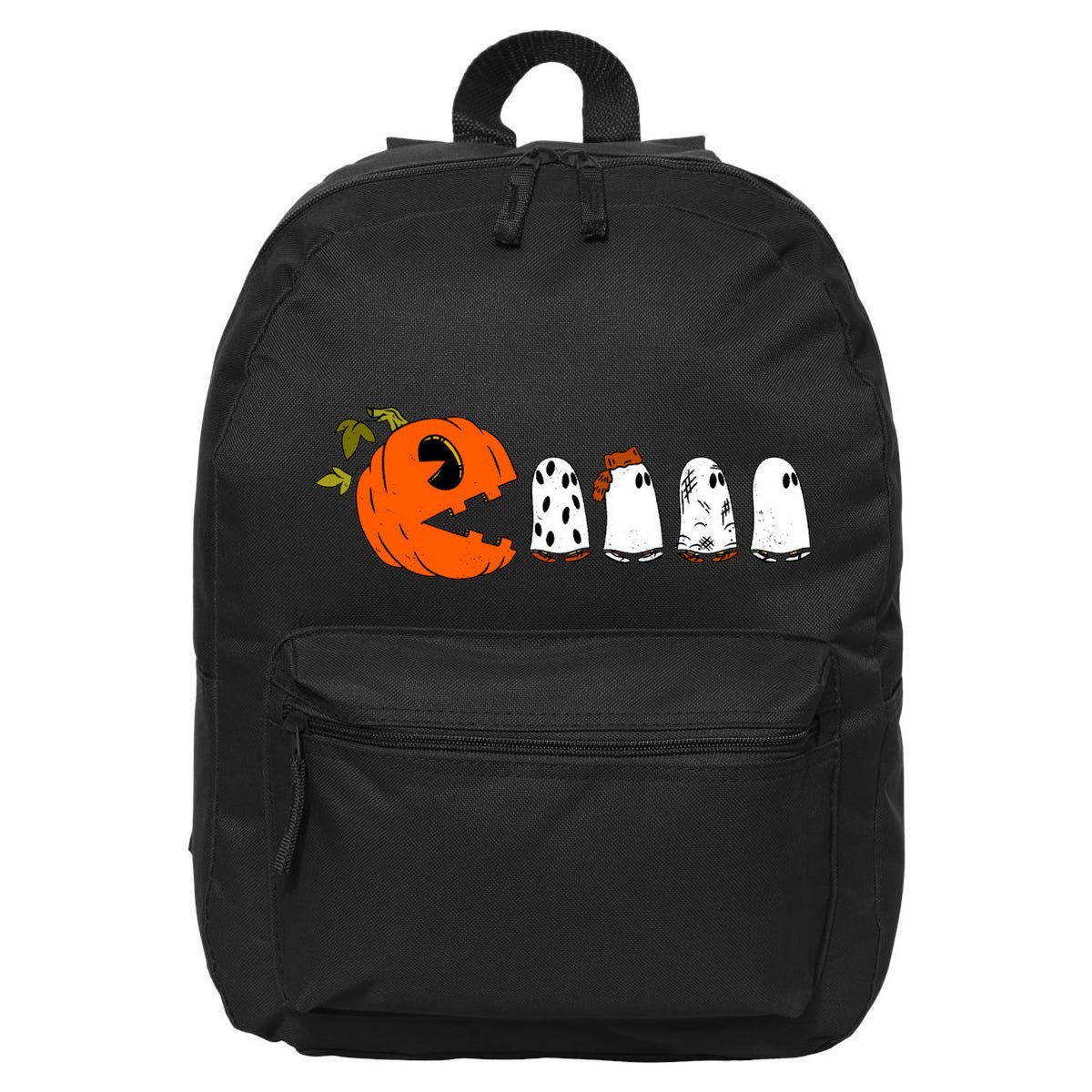 Funny Halloween Pumpkin Ghosts Retro Gamer 16 in Basic Backpack
