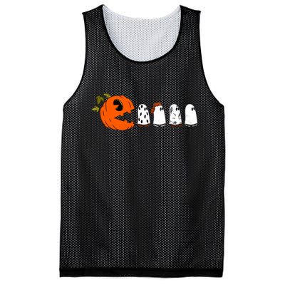 Funny Halloween Pumpkin Ghosts Retro Gamer Mesh Reversible Basketball Jersey Tank