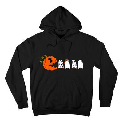 Funny Halloween Pumpkin Ghosts Retro Gamer Tall Hoodie