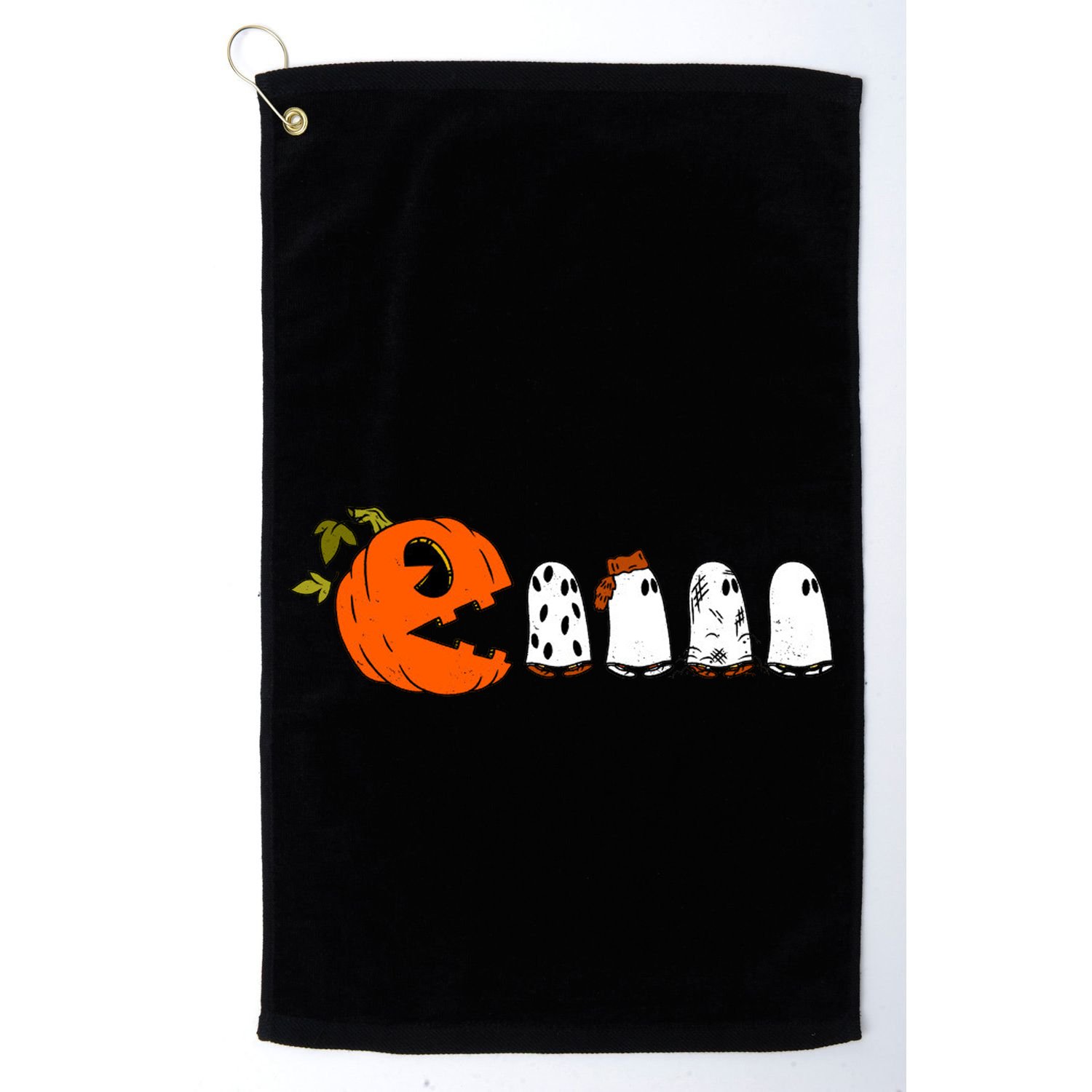 Funny Halloween Pumpkin Ghosts Retro Gamer Golf Towel