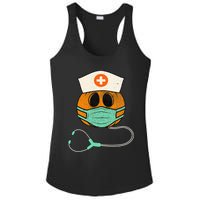 Funny Halloween Pumpkin Nurse Costume Ladies PosiCharge Competitor Racerback Tank