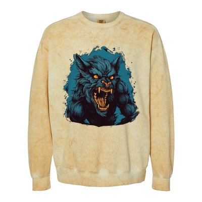 Funny Halloween Party With This Cool Werewolf Costume Colorblast Crewneck Sweatshirt